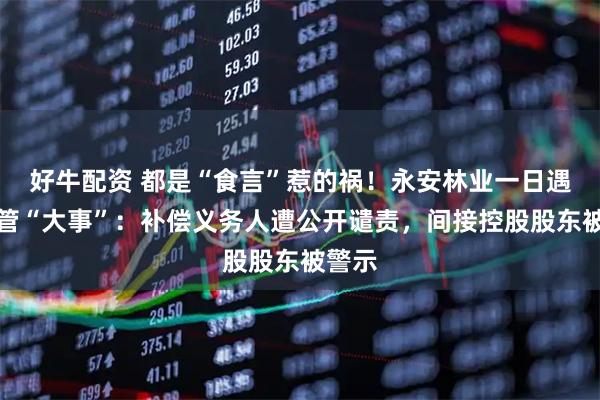 好牛配资 都是“食言”惹的祸！永安林业一日遇两监管“大事”：补偿义务人遭公开谴责，间接控股股东被警示